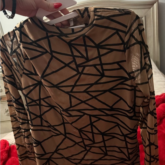 The Vintage Shop Tan and Black Patterned Top - Picture 6 of 8